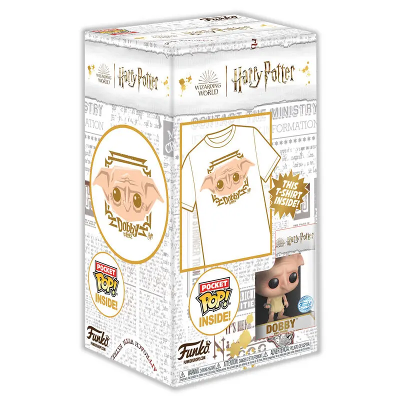 Harry Potter Pocket POP! & Tee Vinyl Figur & T-Shirt Set Dobby (KD) Größe Kids L Produktfoto