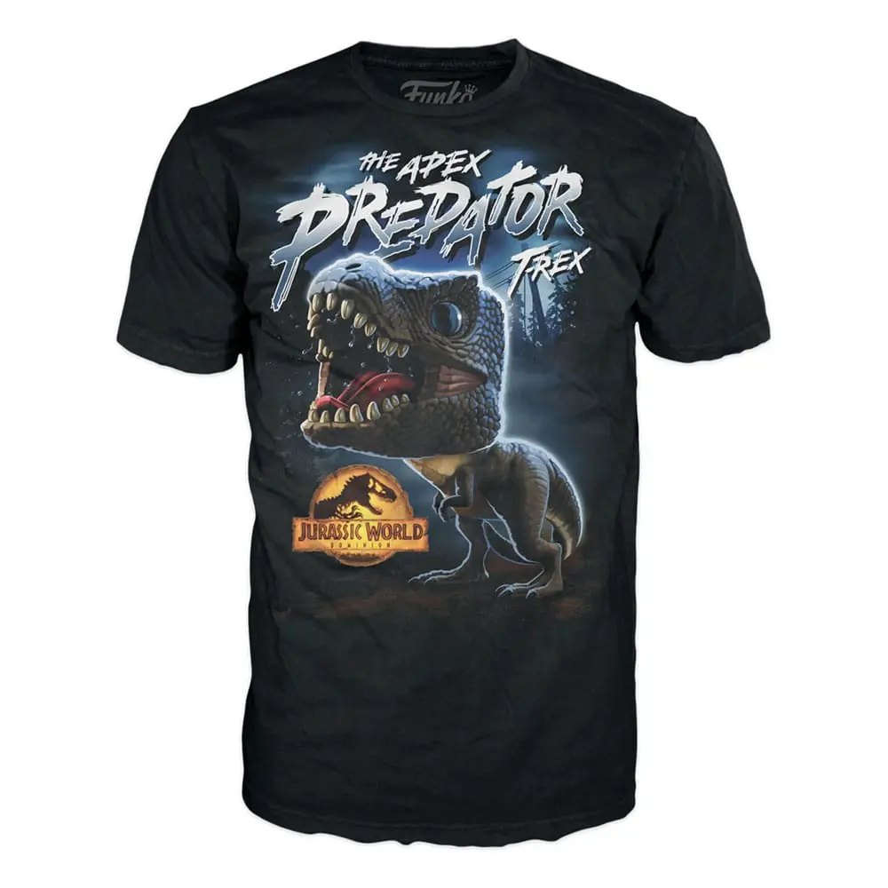 Jurassic World Pocket POP! &amp; Tee Vinyl Figur &amp; Kids T-Shirt Set T-Rex Produktfoto