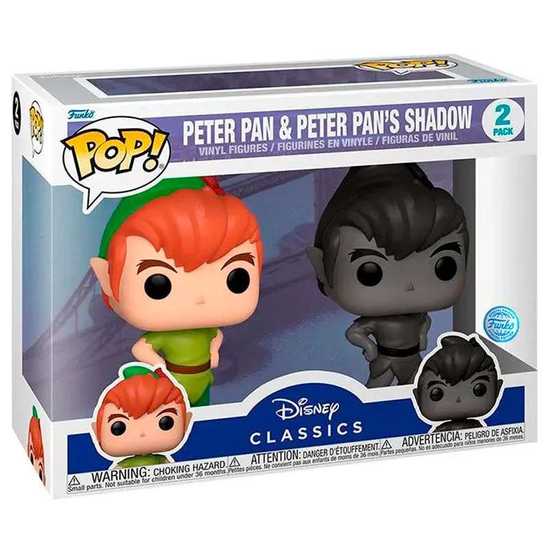 Disney Peter Pan POP! Vinyl Figuren 2er-Pack Peter Pan w/Shadow 9 cm termékfotó