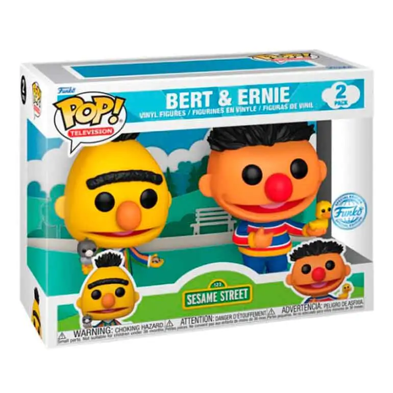 Funko POP Paket 2 Figuren Sesame Street Bert & Bernie Exclusive Produktfoto