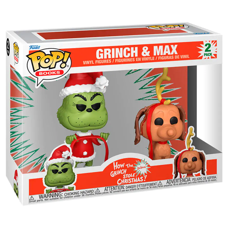 The Grinch(Anniversary) Funko POP! Books Vinyl Figuren 2er-Pack Grinch w/ Max 2PK 9 cm termékfotó