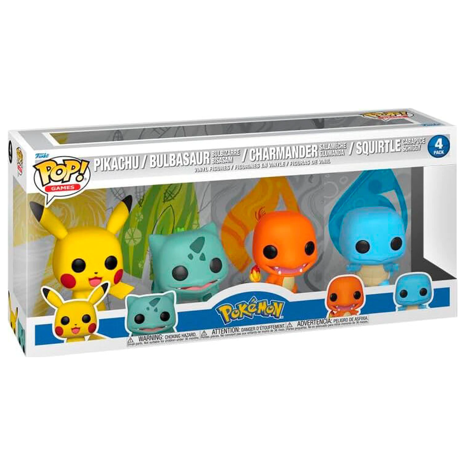Funko POP Pack mit 4 Figuren Pokemon Starters Exclusive Produktfoto