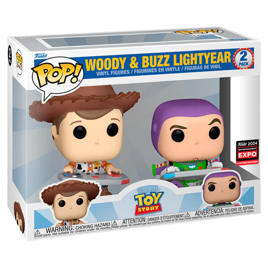 Funko POP 2-er Pack Figuren Disney Toy Story Woody & Buzz Lightyear Exclusive Produktfoto