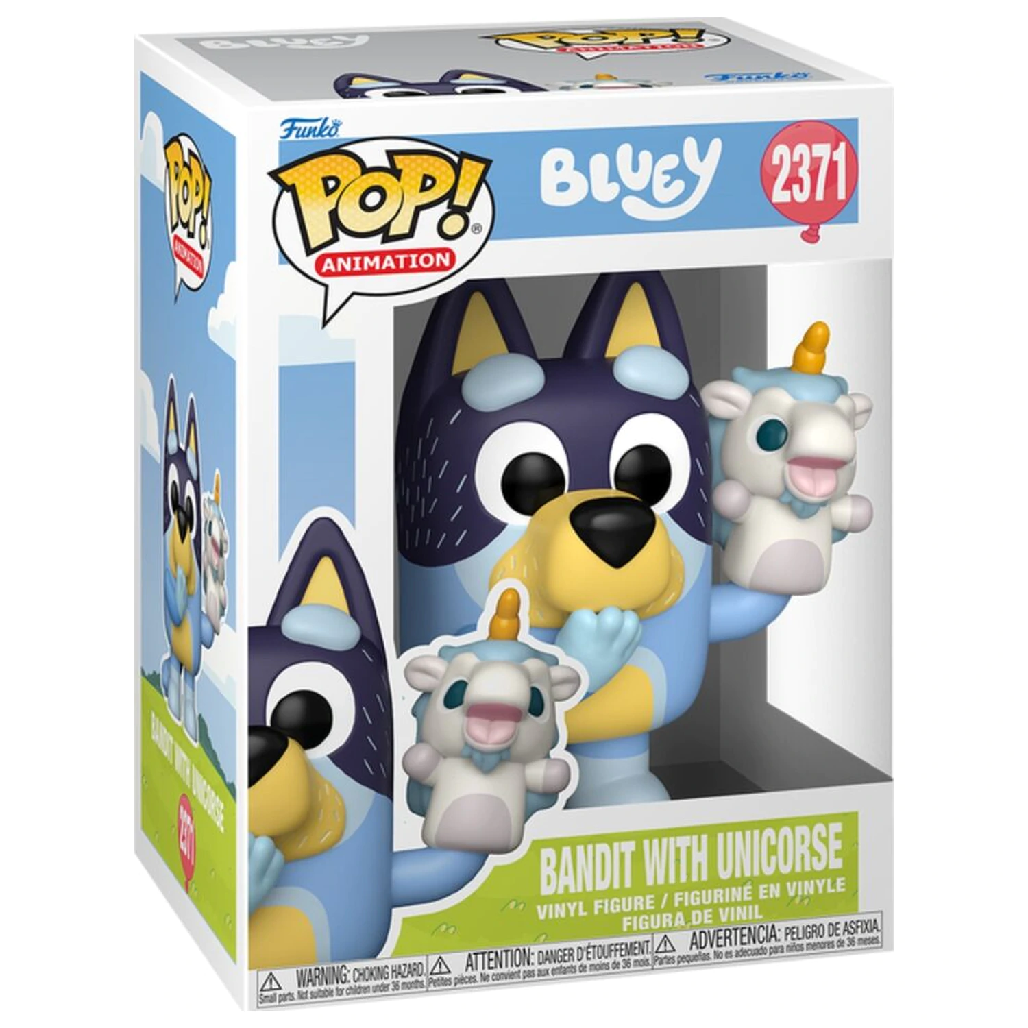 Funko POP Figur Bluey Bandit mit Unicourse Produktfoto