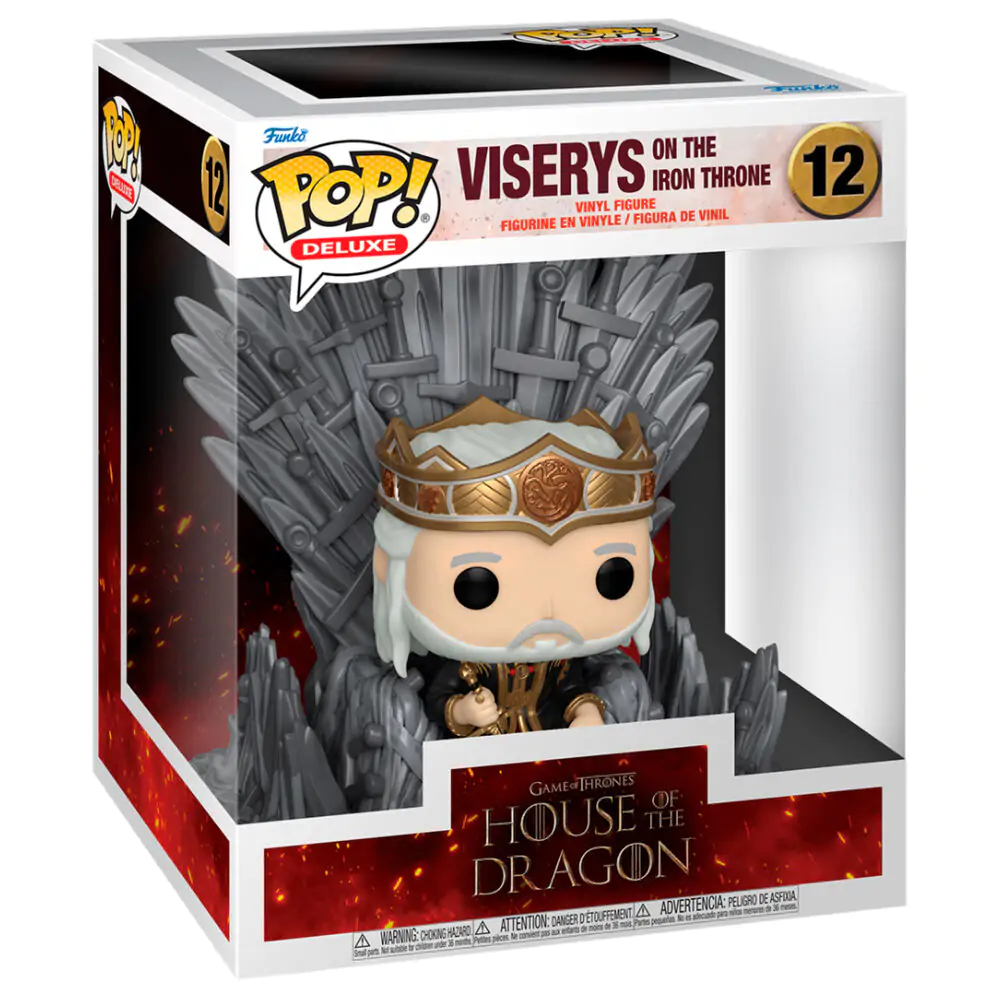 POP Figur Deluxe House of the Dragon Viserys on the Iron Throne termékfotó
