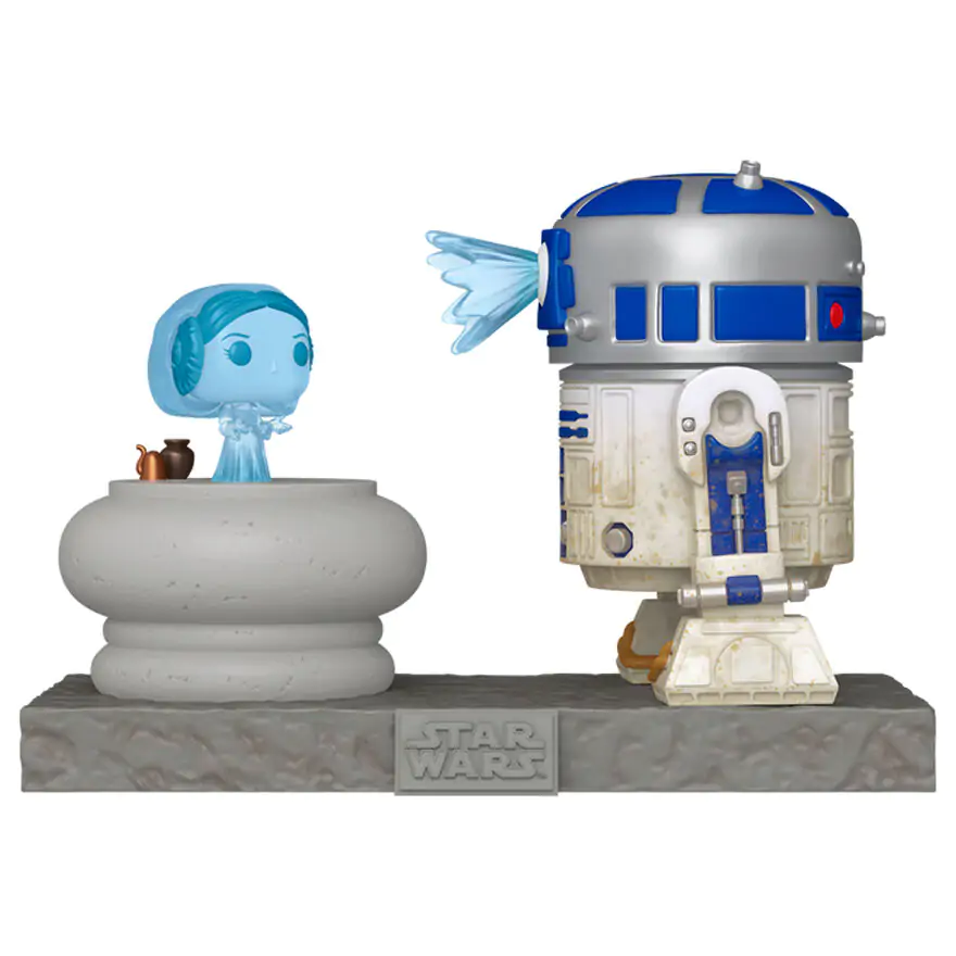 Funko POP Figur Deluxe Star Wars R2-D2 and Princess Leia Hologram Produktfoto