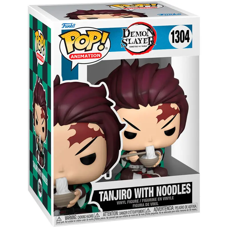 Demon Slayer POP! Animation Vinyl Figur Tanjiro w/Noodles 9 cm Produktfoto