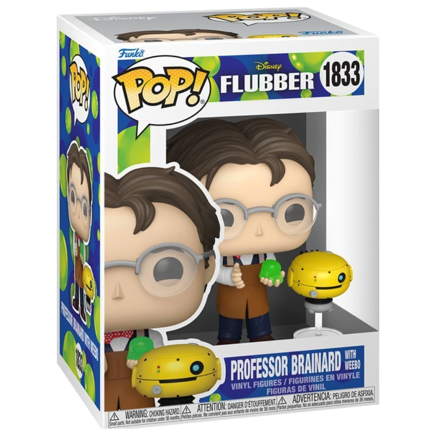 Funko POP! Figur Disney Flubber Professor Brainard mit Weebo Produktfoto