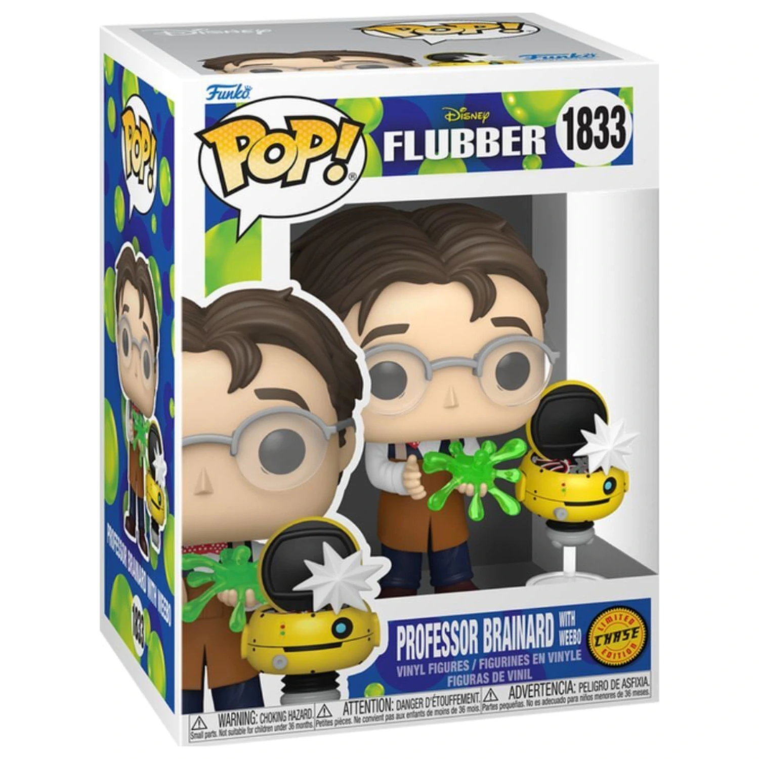 Funko POP Figur Disney Flubber Professor Brainard mit Weebo Chase Produktfoto