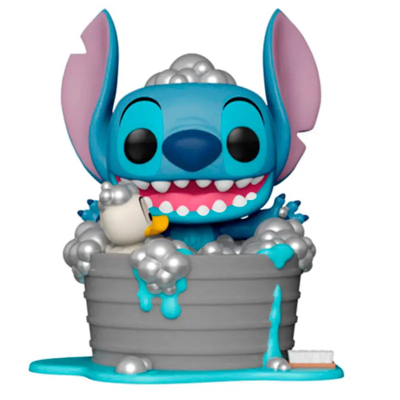 Disney POP! Deluxe Vinyl Figur Stitch in bathtub 9 cm termékfotó