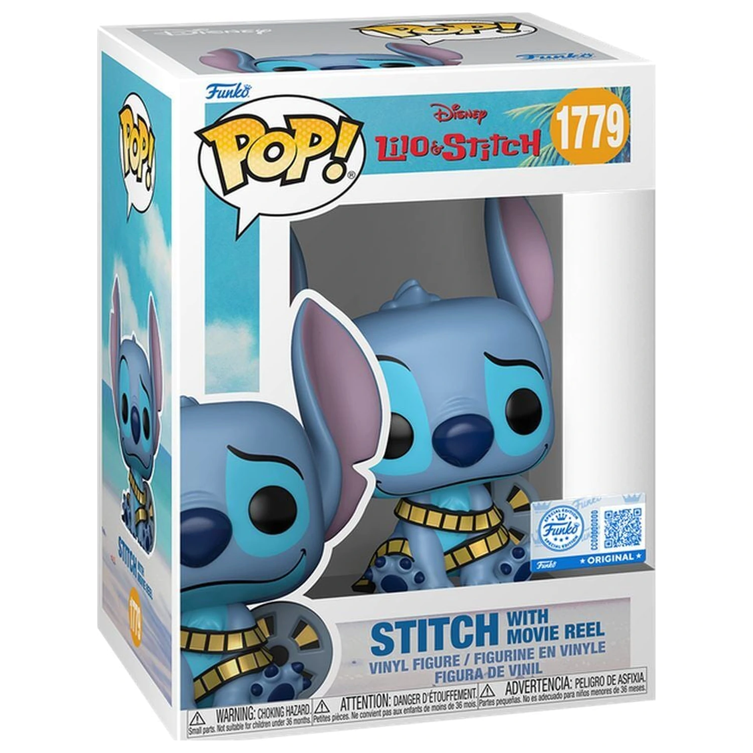 Funko POP Figur Disney Lilo & Stitch - Stitch with Movie Reel Exclusive Produktfoto