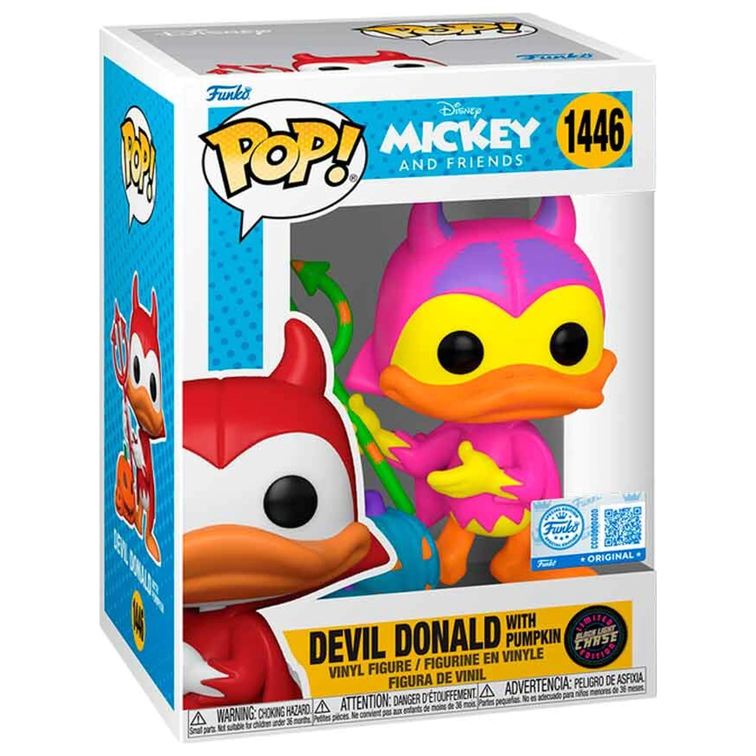 Funko POP Figur Disney Mickey and Friends Devil Donald mit Pumpkin Chase Exclusive Produktfoto