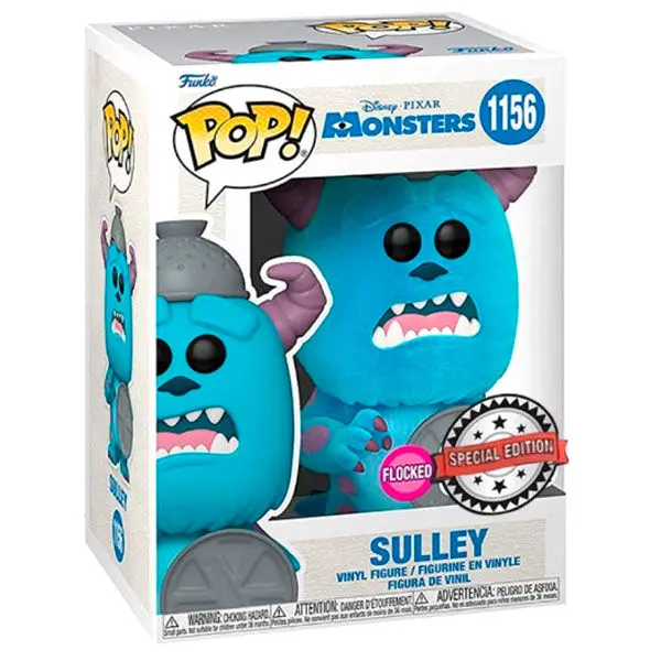 Monsters, Inc. 20th Anniversary POP! Disney Vinyl Figur Sulley with Lid (Flocked) 9 cm termékfotó