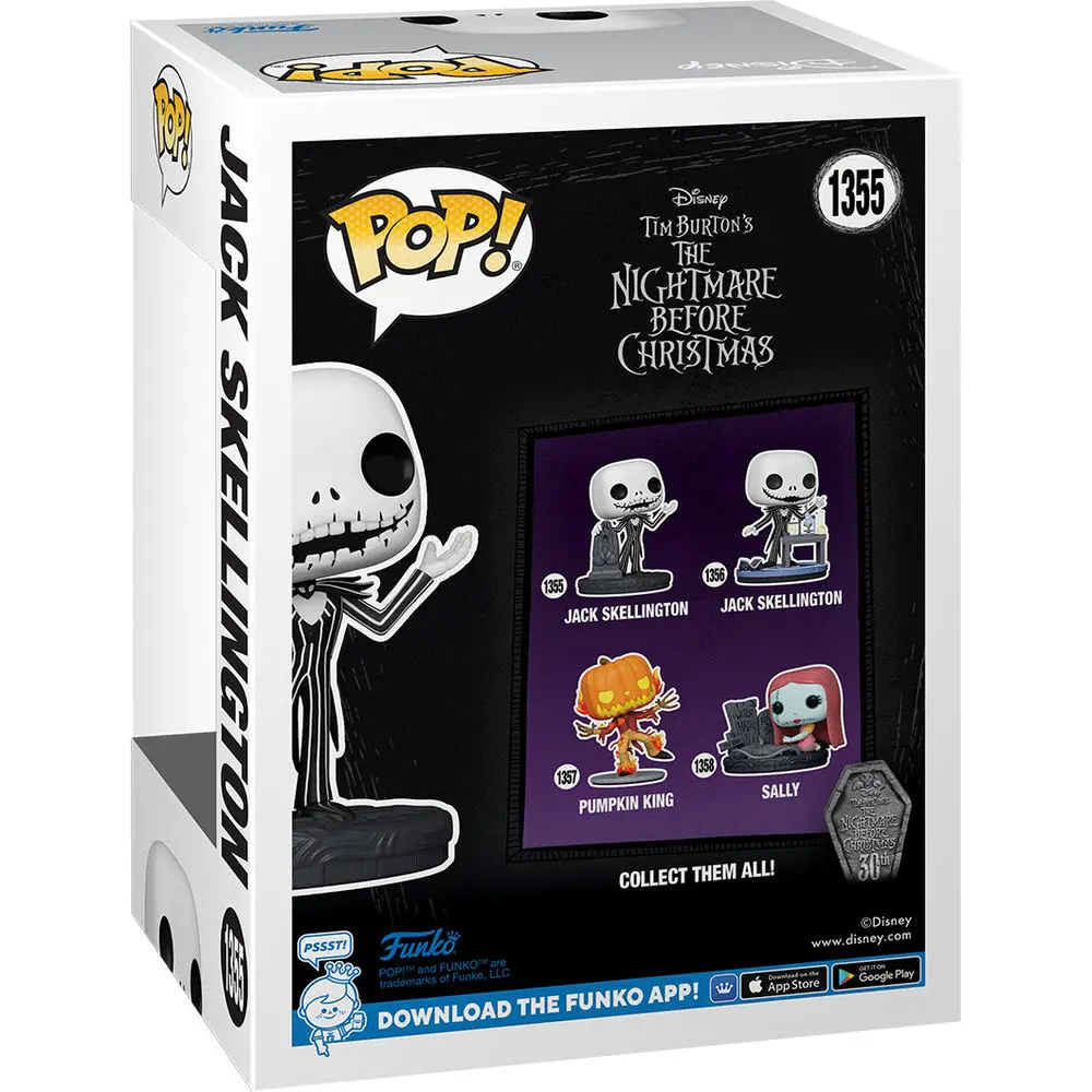 Nightmare before Christmas 30th POP! Disney Vinyl Figur Jack w/Gravestone 9 cm termékfotó