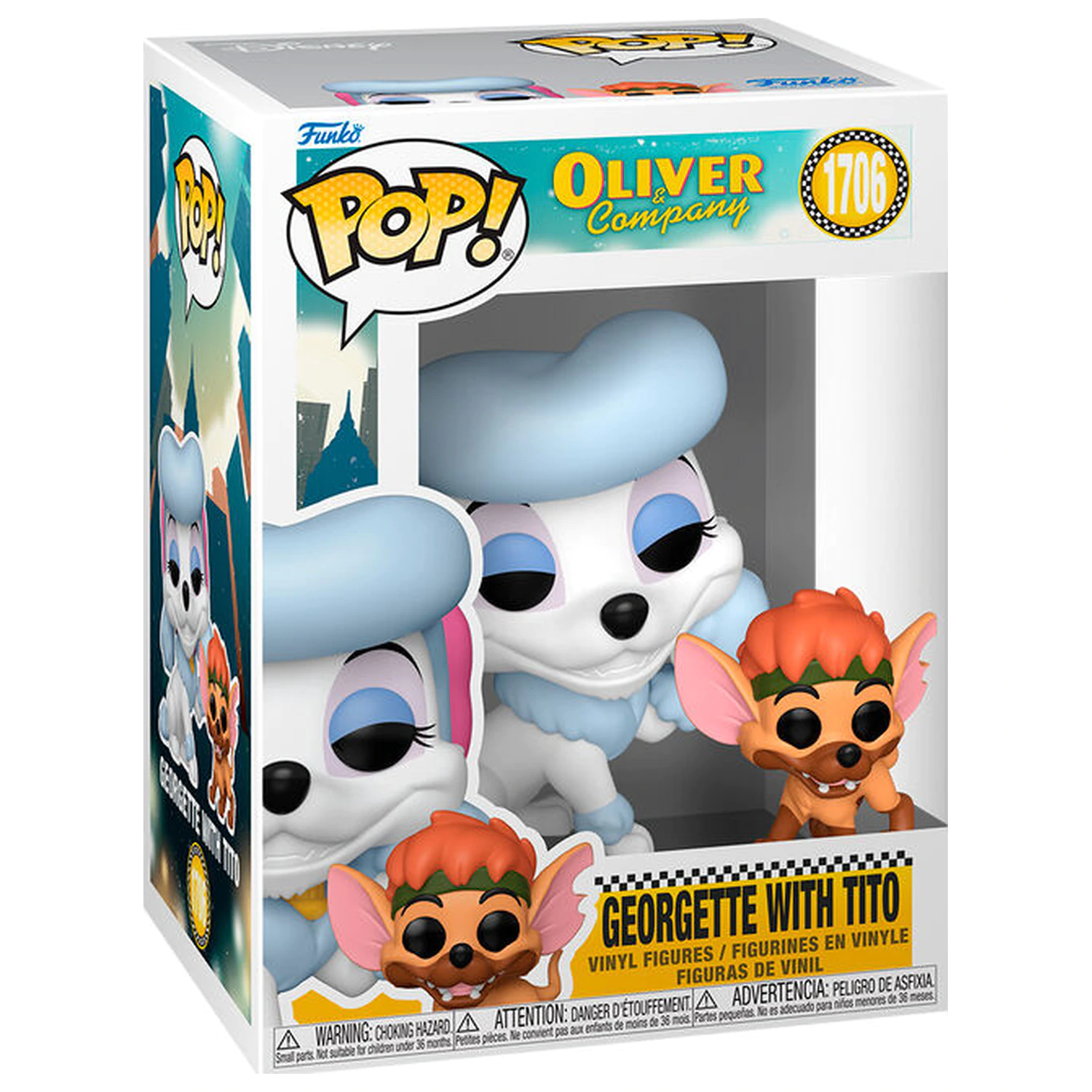 Funko POP Figur Disney Oliver & Company Georgette mit Tito Produktfoto