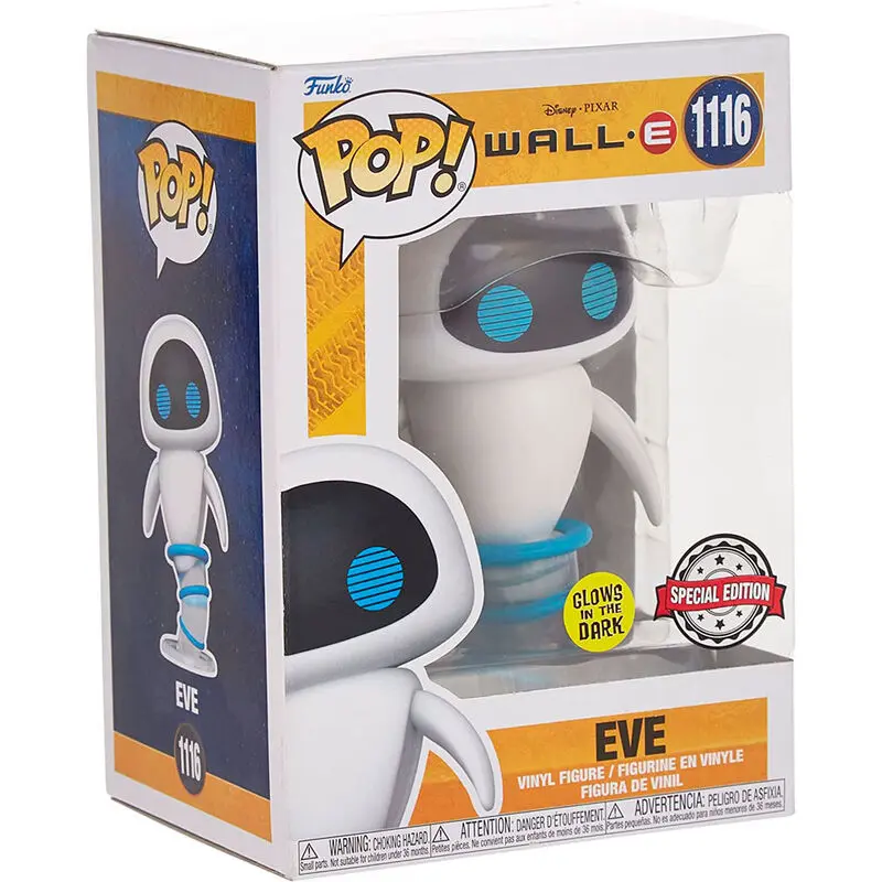 Wall-E POP! Disney Vinyl Figur Eve Flying (Glow-in-the-Dark) 9 cm termékfotó