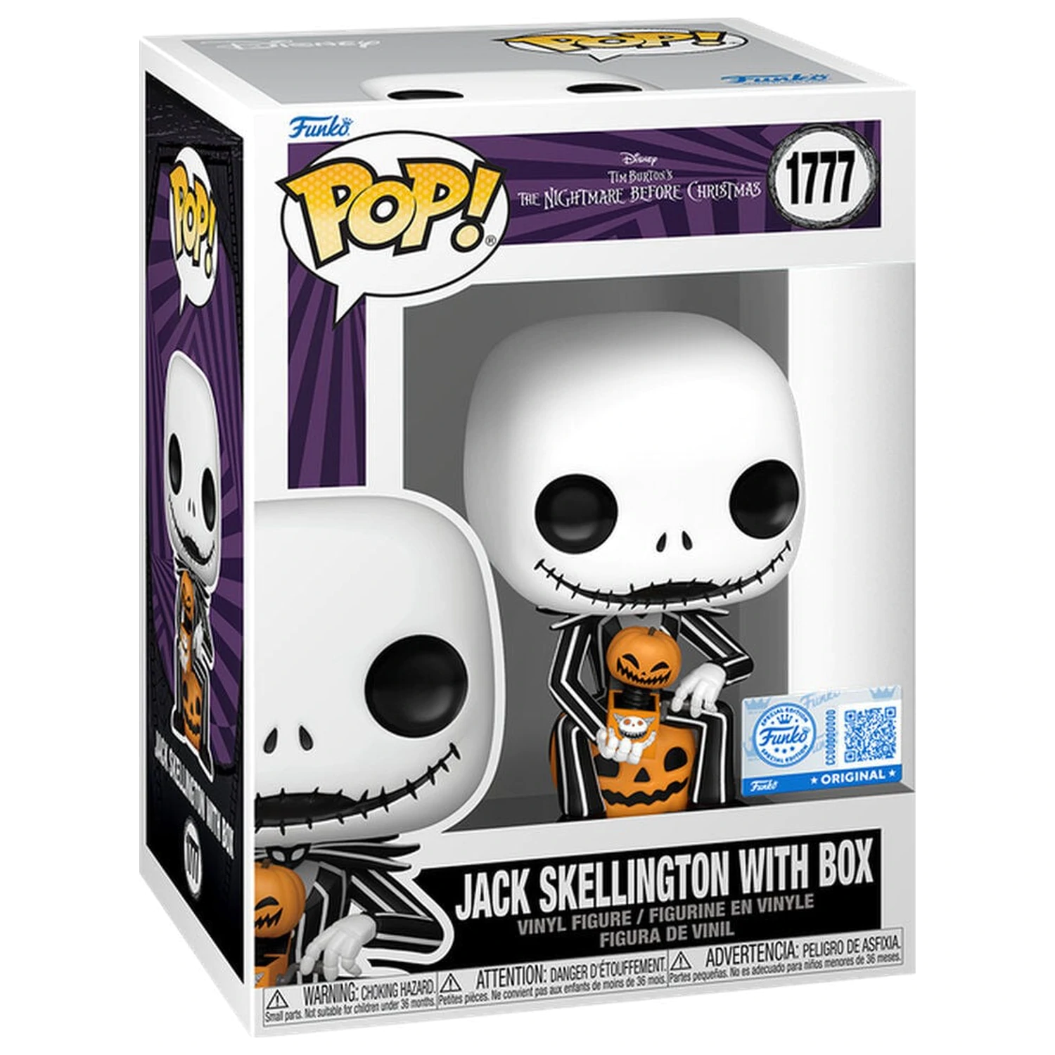 Funko POP! Figur Disney The Nightmare Before Christmas Jack Skellington mit Box Exklusiv Produktfoto