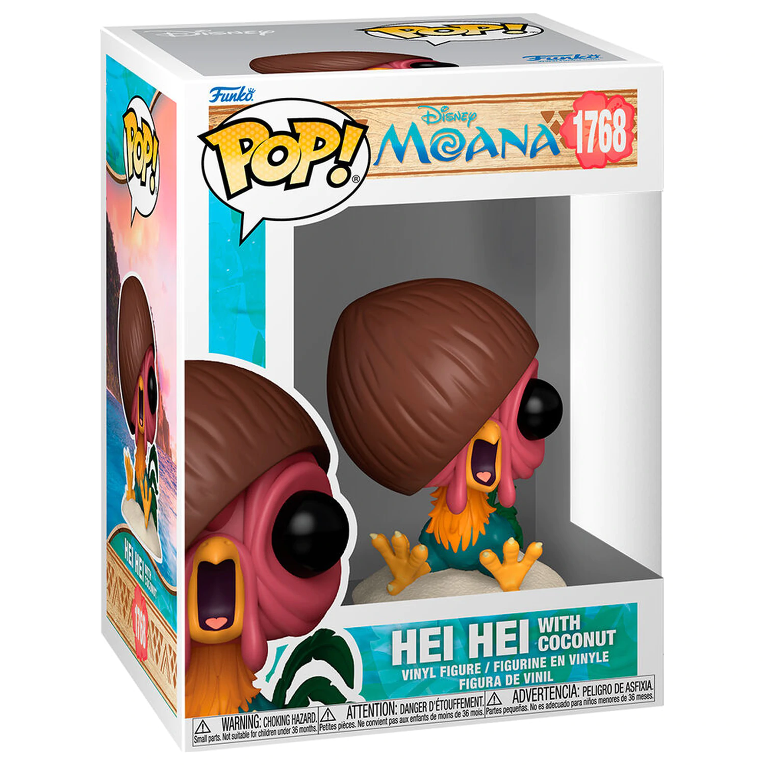 Funko POP! Figur Disney Vaiana Moana 3 Hei Hei mit Coconut Produktfoto