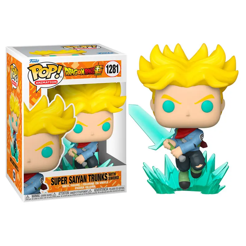 Dragon Ball Super POP! Animation Vinyl Figur SS Trunks w/ Sword 9 cm termékfotó