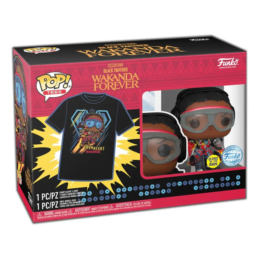 Funko POP Figur &amp; T-Shirt Set Black Panther Legacy Ironheart MK1 (GW) Produktfoto