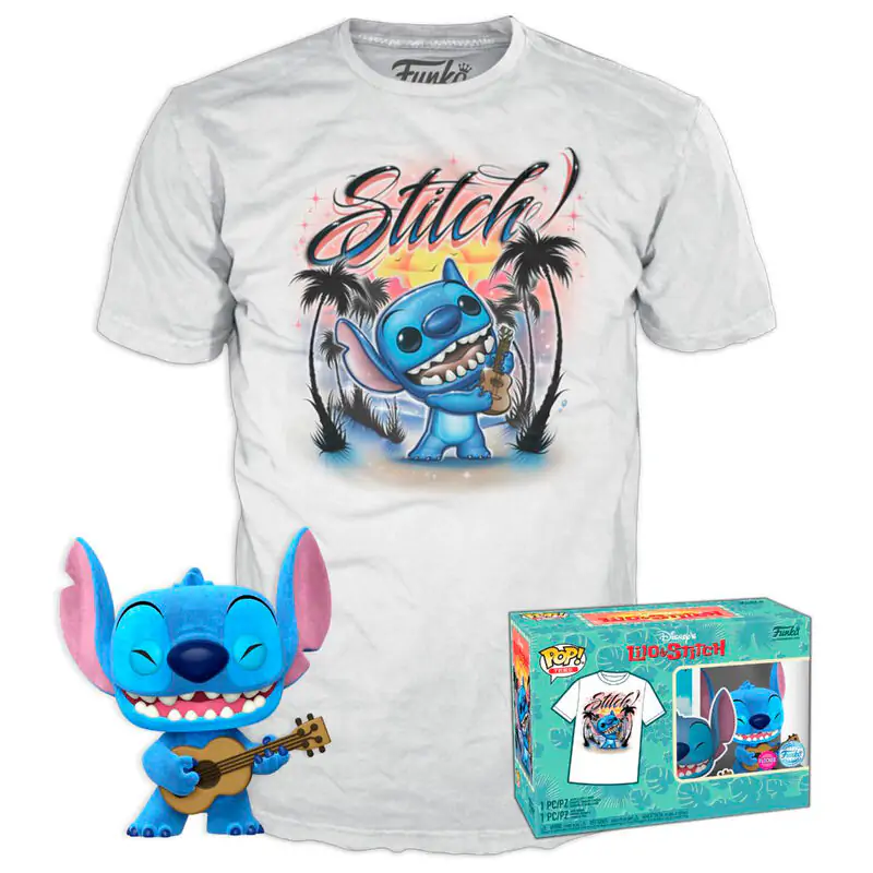 Funko POP Figur & T-Shirt Set Disney Stitch Ukelele Exkluzív termékfotó