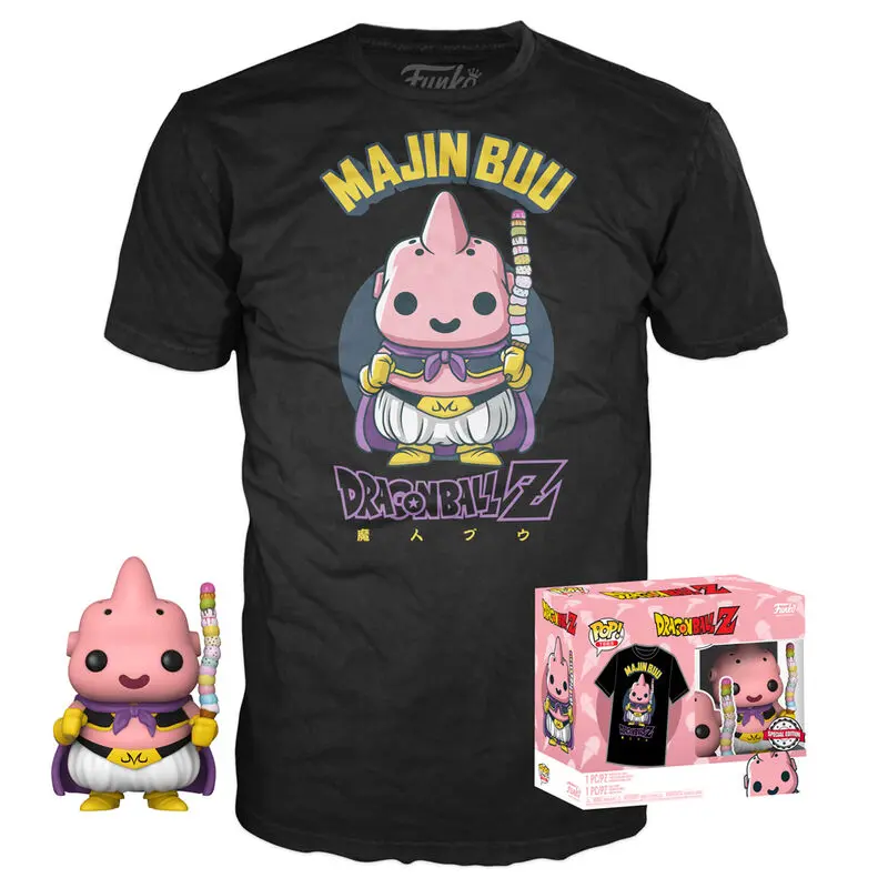 Funko POP! Figur & T-Shirt Set Dragon Ball Z Majin Buu Exkluzív termékfotó