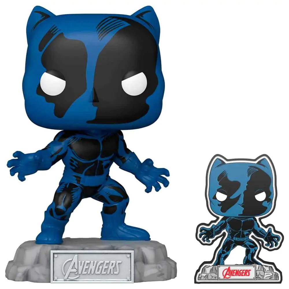 Funko POP Figur Marvel Avengers 60th Anniversary Comic Black Panther with Pin Exclusive Produktfoto