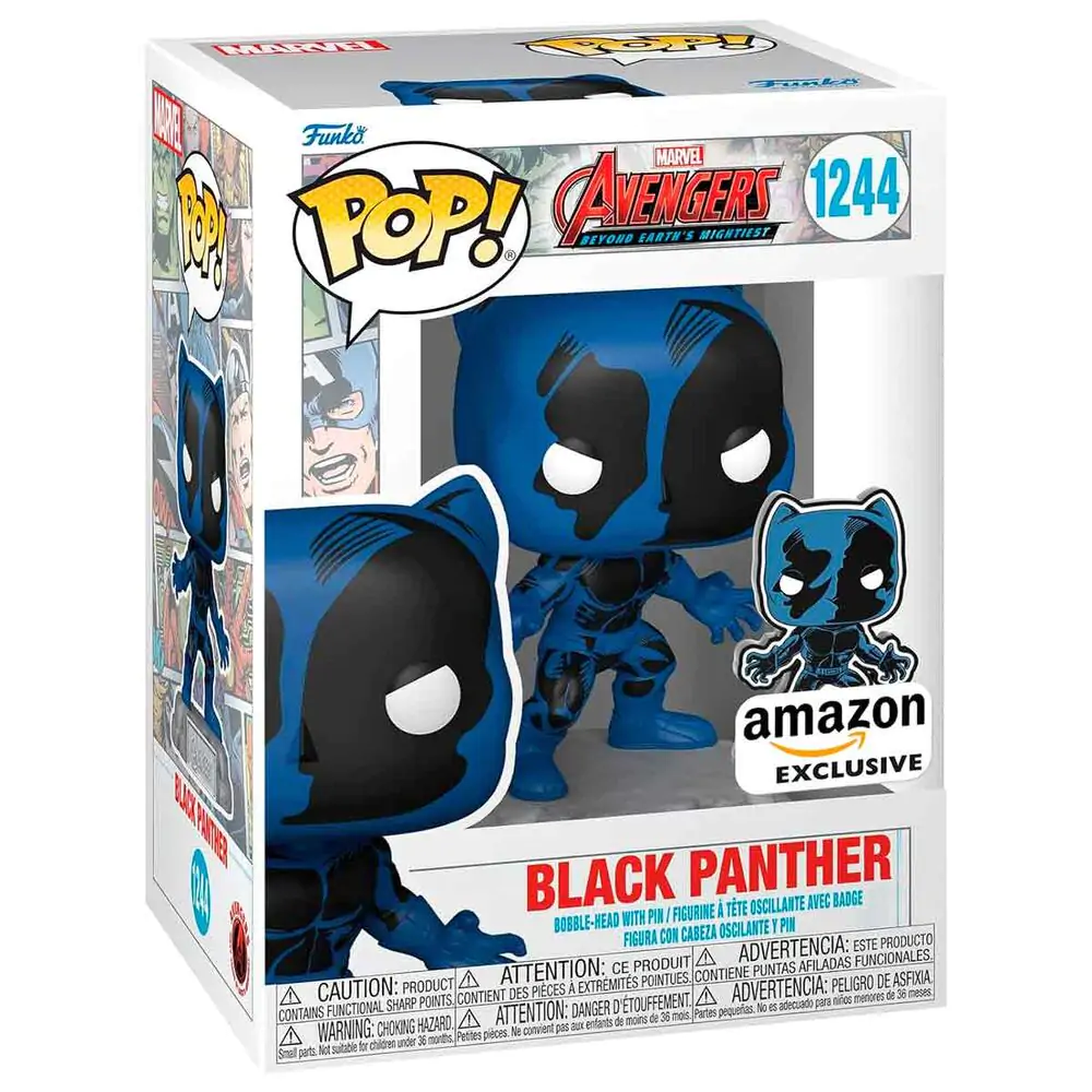 Funko POP Figur Marvel Avengers 60th Anniversary Comic Black Panther with Pin Exclusive Produktfoto