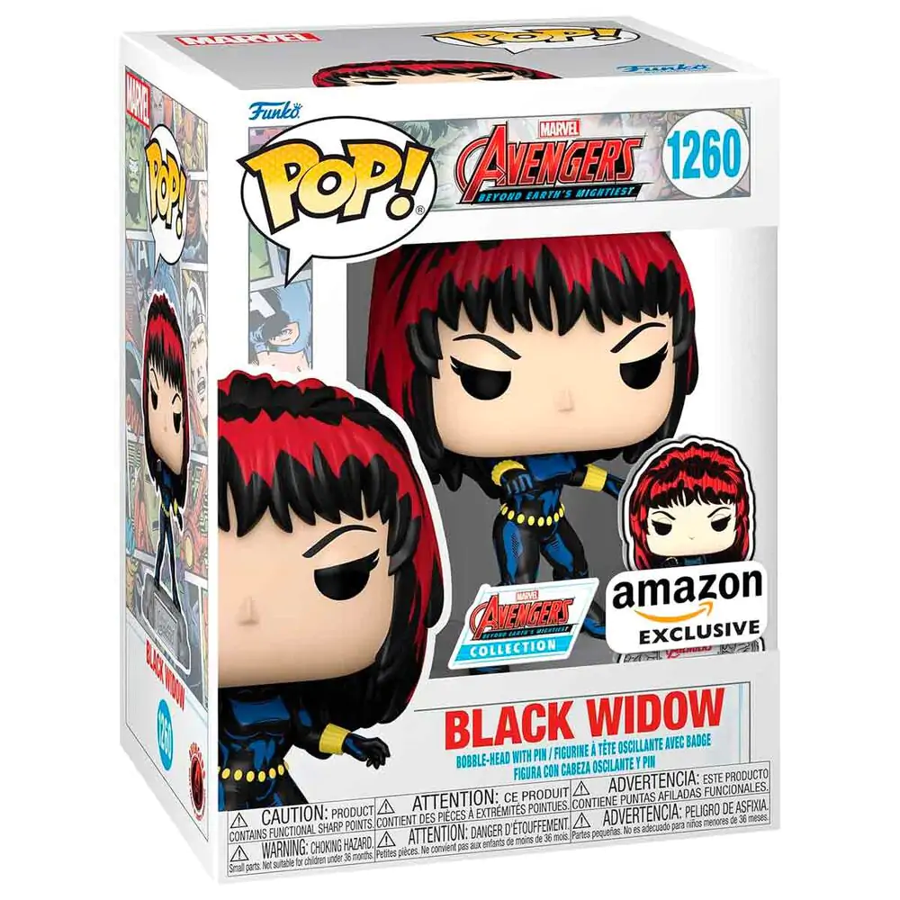 Funko POP Figur Marvel Avengers 60th Anniversary Comic Black Widow with Pin Exclusive termékfotó