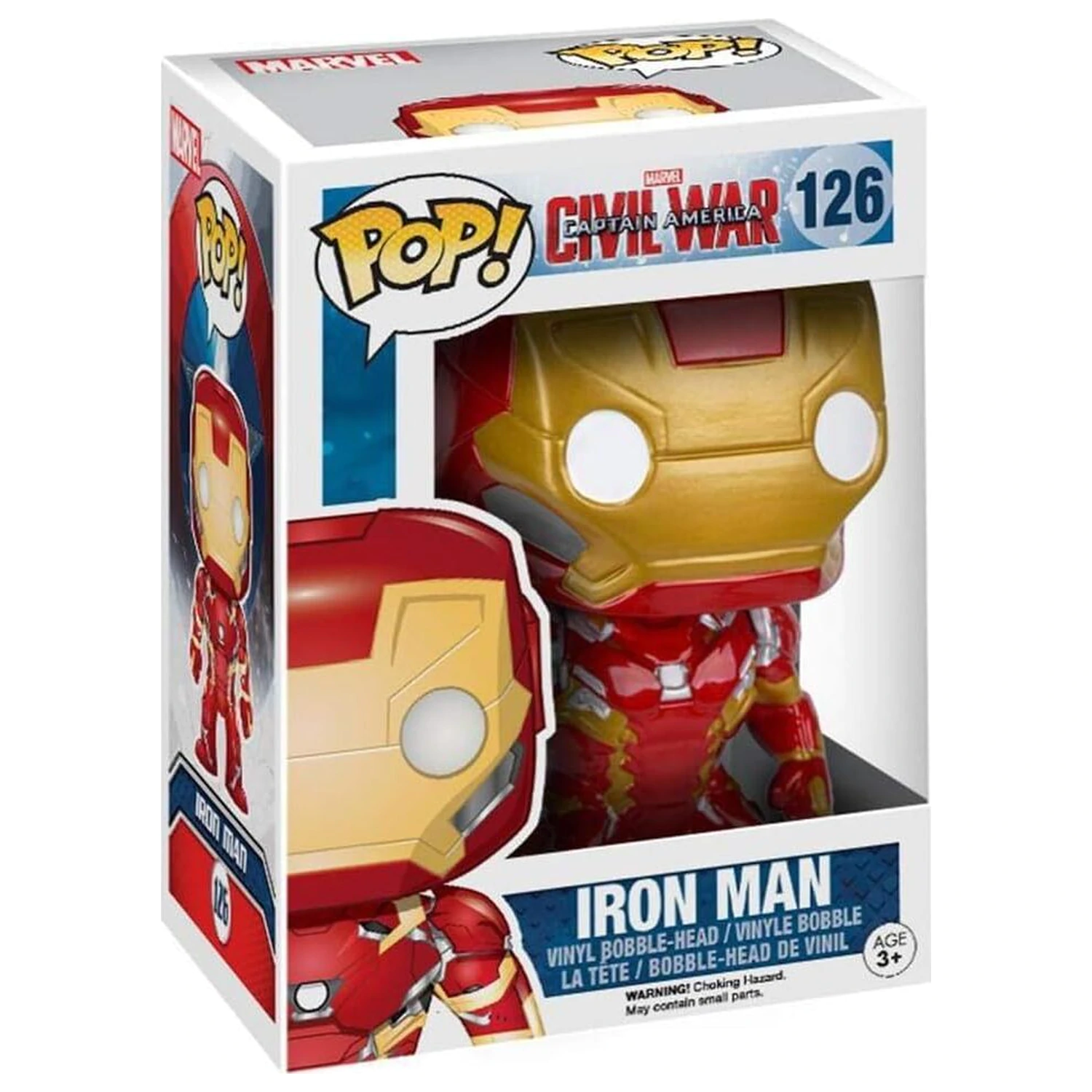 Captain America Civil War POP! Vinyl Wackelkopf Iron Man 10 cm Produktfoto