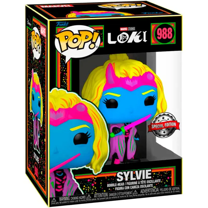 POP Figur Marvel Loki Silvye Black Light Exclusive termékfotó