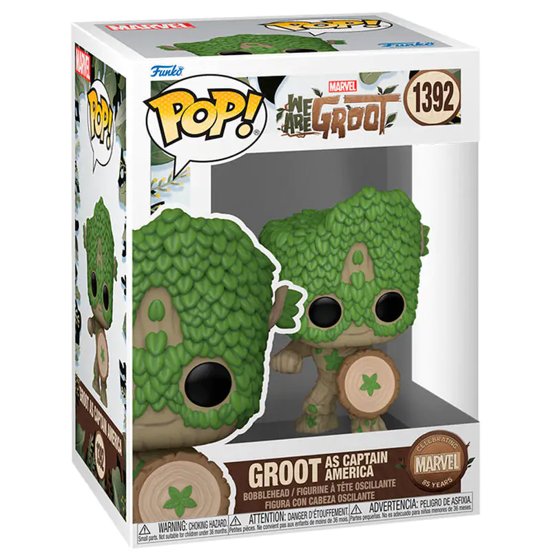 Funko POP Figur Marvel We Are Groot - Groot as Captain America Produktfoto