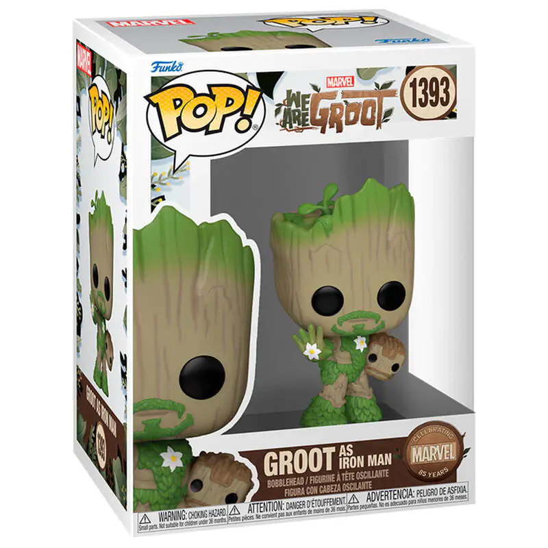 Funko POP Figur Marvel We Are Groot - Groot as Iron Man termékfotó