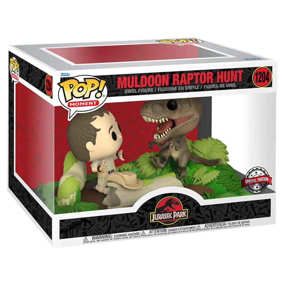 POP Figur Moment Jurassic Park Muldoon Raptor Hunt Exclusive Produktfoto