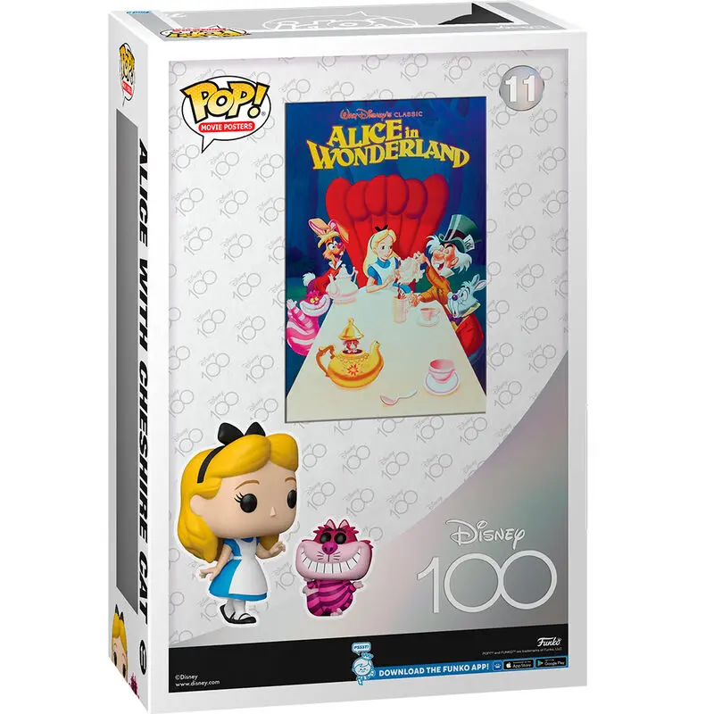 Disney's 100th Anniversary POP! Movie Poster & Figur Alice in Wonderland 9 cm termékfotó