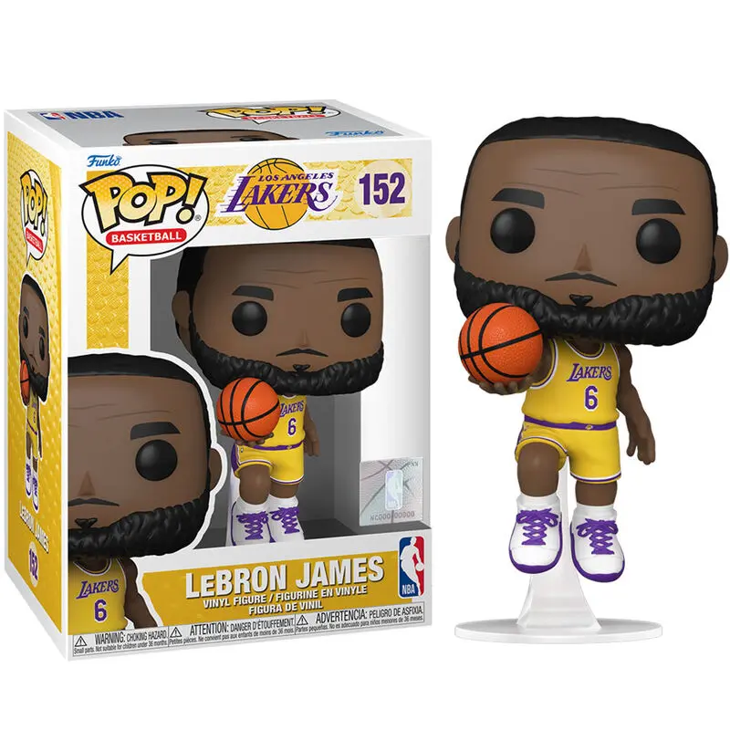 NBA POP! Sports Vinyl Figur LeBron James (Lakers) 9 cm termékfotó