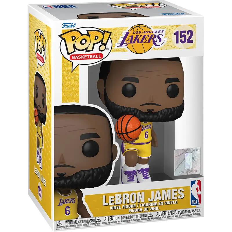 NBA POP! Sports Vinyl Figur LeBron James (Lakers) 9 cm termékfotó