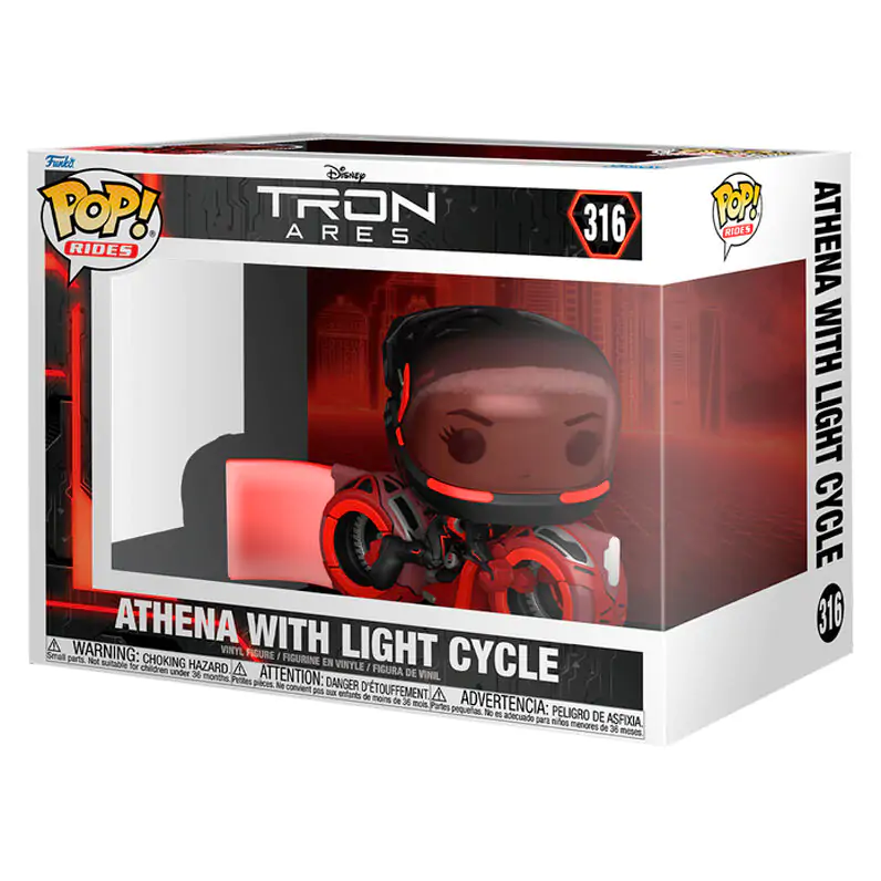 Funko POP! Figur Rides Disney Tron Ares Athena mit Light Cycle Produktfoto