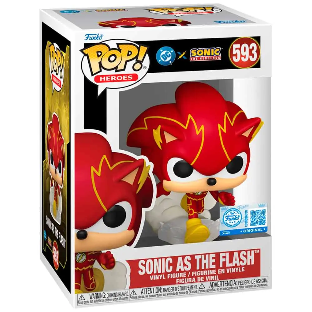 Funko POP Figur Sonic The Hedgehog DC Comics Sonic As The Flash Exclusive Produktfoto