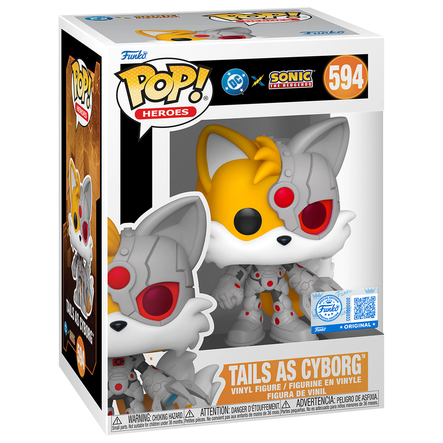 Funko POP Figur Sonic The Hedgehog DC Comics Tails As Cyborg Exclusive Produktfoto