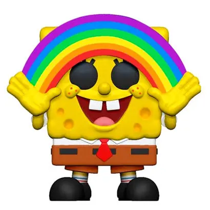 SpongeBob Schwammkopf POP! Vinyl Figur SpongeBob Rainbow 9 cm Produktfoto