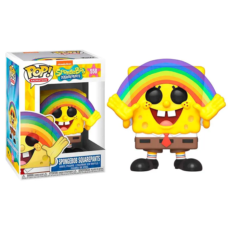 SpongeBob Schwammkopf POP! Vinyl Figur SpongeBob Rainbow 9 cm Produktfoto