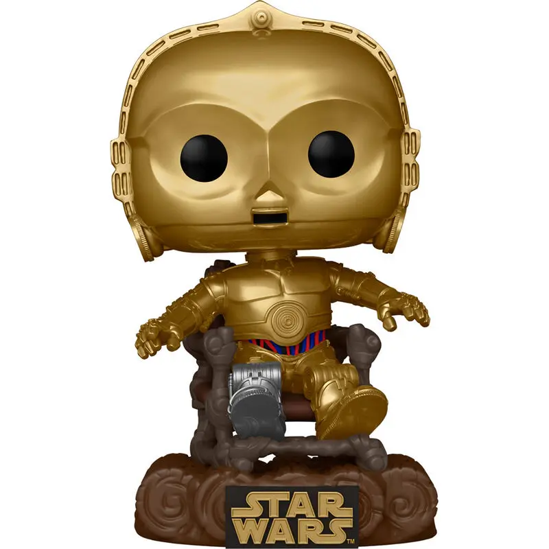 Star Wars Return of the Jedi 40th Anniversary POP! Vinyl Figur C3P0 in chair 9 cm Produktfoto