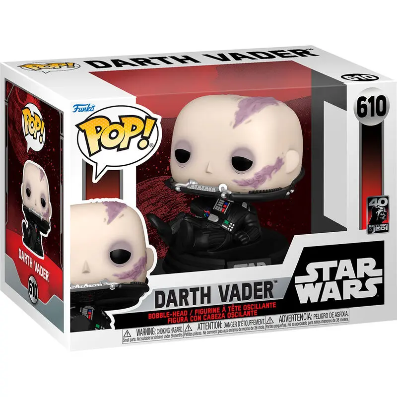 Star Wars Return of the Jedi 40th Anniversary POP! Vinyl Figur Vader (Unmasked) 9 cm Produktfoto