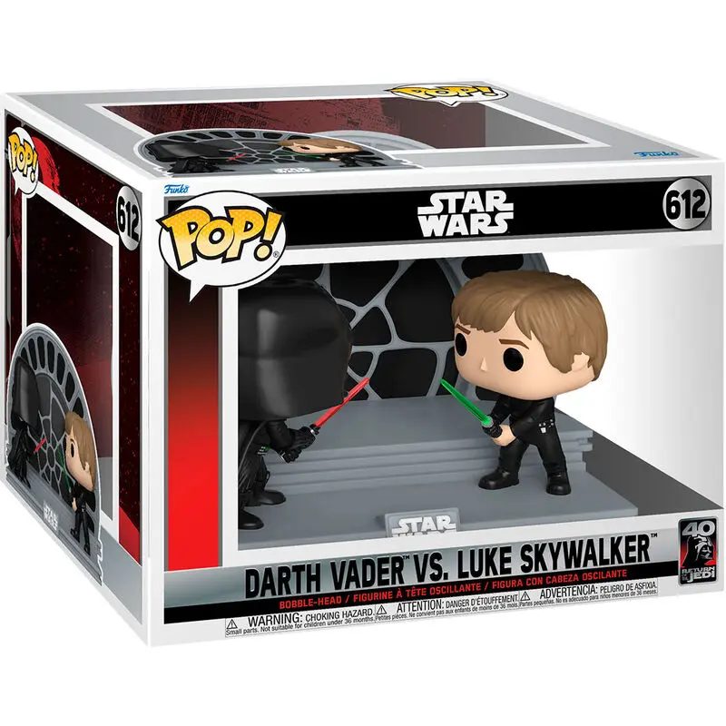 Star Wars Return of the Jedi 40th Anniversary POP Moment! Vinyl Figuren 2er-Pack Luke vs Vader 9 cm Produktfoto