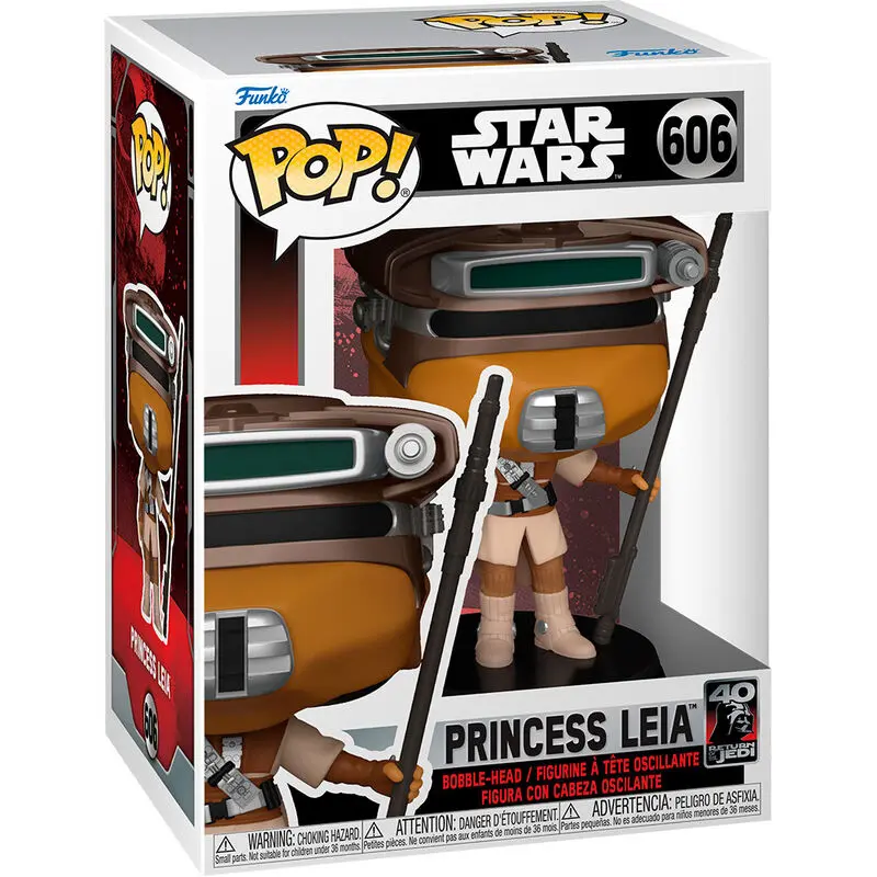 Star Wars Return of the Jedi 40th Anniversary POP! Vinyl Figur Leia (Boushh) 9 cm Produktfoto