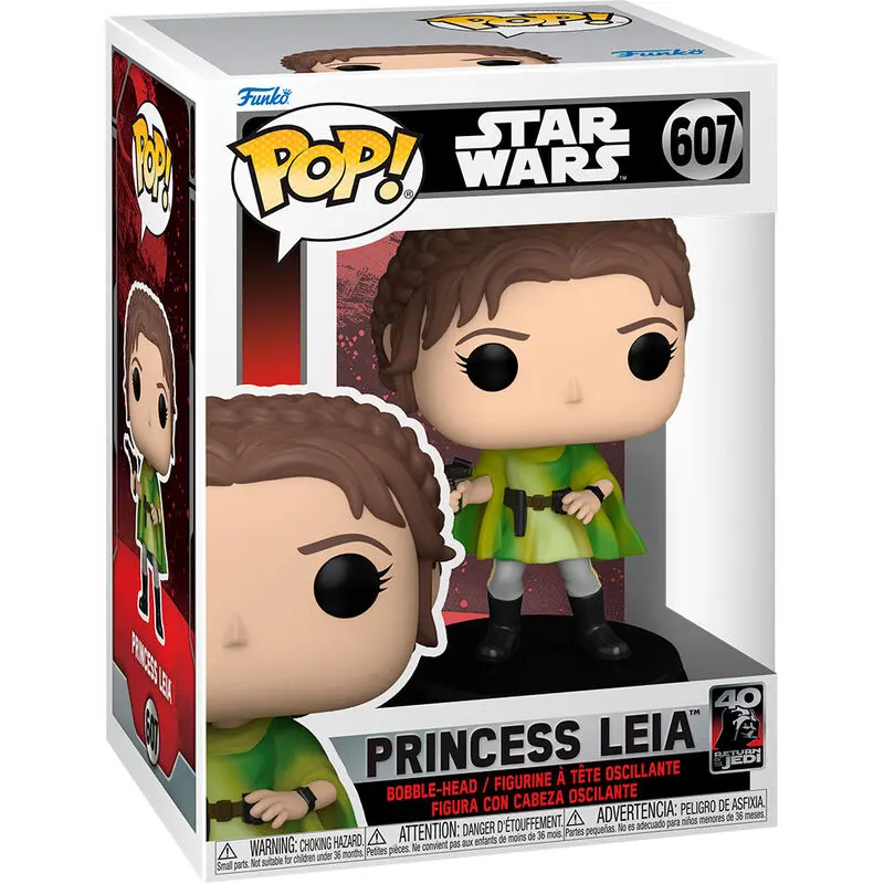 Star Wars Return of the Jedi 40th Anniversary POP! Vinyl Figur Leia (BH) 9 cm Produktfoto