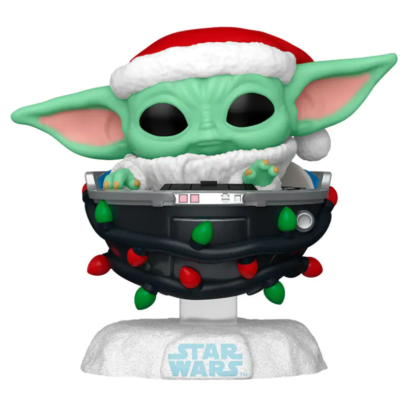 Funko POP Figur Star Wars Grogu with Santa Hat in Pram termékfotó