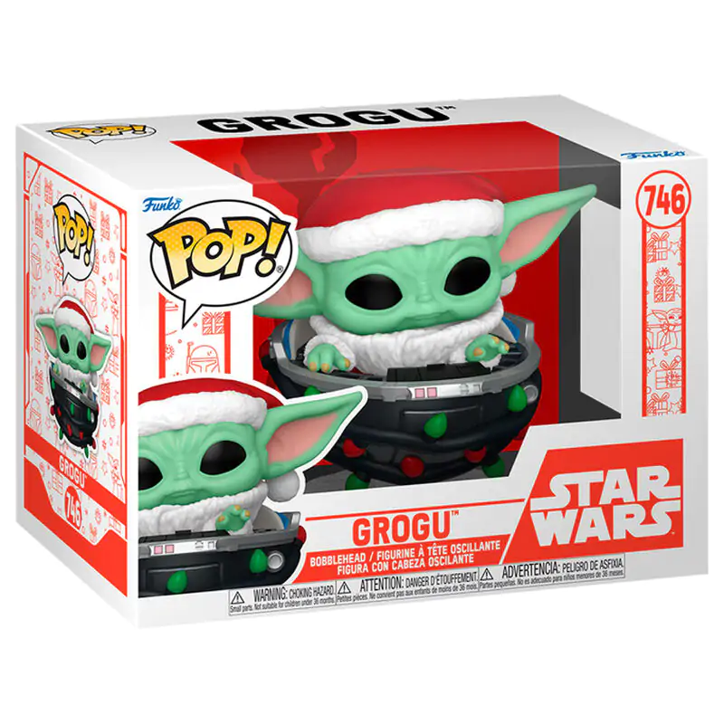 Funko POP Figur Star Wars Grogu with Santa Hat in Pram termékfotó