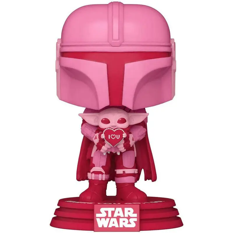 POP Figur Star Wars Valentines Mandalorian With Grogu Exclusive Produktfoto